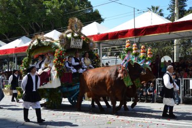 Cagliari, Sardunya 05.01.2019: Aziz Efisio dini geçit töreni
