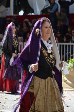 Cagliari, Sardunya 05.01.2019: Aziz Efisio dini geçit töreni