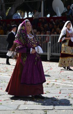 Cagliari, Sardunya 05.01.2019: Aziz Efisio dini geçit töreni