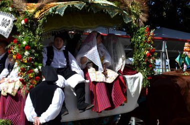 Cagliari, Sardunya 05.01.2019: Aziz Efisio dini geçit töreni