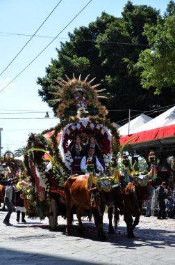 Cagliari, Sardunya 05.01.2019: Aziz Efisio dini geçit töreni