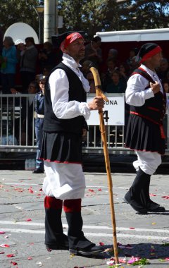 Cagliari, Sardunya 05.01.2019: Aziz Efisio dini geçit töreni