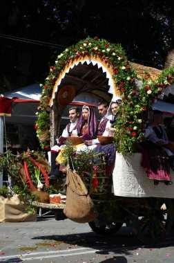 Cagliari, Sardunya 05.01.2019: Aziz Efisio dini geçit töreni