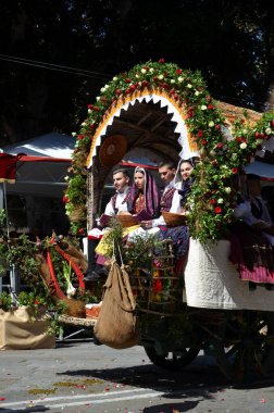 Cagliari, Sardunya 05.01.2019: Aziz Efisio dini geçit töreni