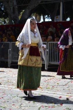 Cagliari, Sardunya 05.01.2019: Aziz Efisio dini geçit töreni