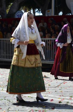 Cagliari, Sardunya 05.01.2019: Aziz Efisio dini geçit töreni