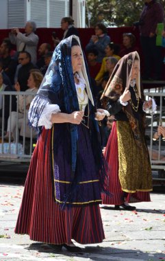 Cagliari, Sardunya 05.01.2019: Aziz Efisio dini geçit töreni