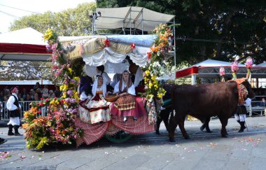 Cagliari, Sardunya 05.01.2019: Aziz Efisio dini geçit töreni