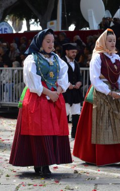 Cagliari, Sardunya 05.01.2019: Aziz Efisio dini geçit töreni