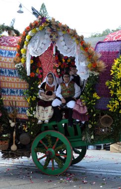 Cagliari, Sardunya 05.01.2019: Aziz Efisio dini geçit töreni