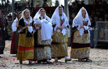Cagliari, Sardunya 05.01.2019: Aziz Efisio dini geçit töreni