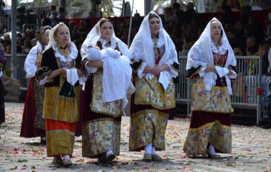 Cagliari, Sardunya 05.01.2019: Aziz Efisio dini geçit töreni