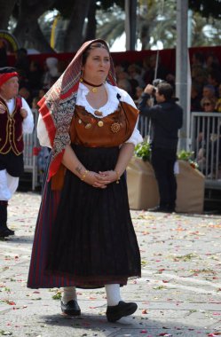 Cagliari, Sardunya 05.01.2019: Aziz Efisio dini geçit töreni