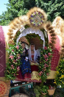 Cagliari, Sardunya 05.01.2019: Aziz Efisio dini geçit töreni