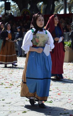 Cagliari, Sardunya 05.01.2019: Aziz Efisio dini geçit töreni