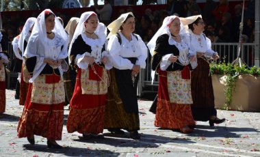 Cagliari, Sardunya 05.01.2019: Aziz Efisio dini geçit töreni