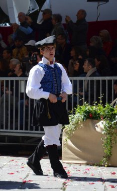 Cagliari, Sardunya 05.01.2019: Aziz Efisio dini geçit töreni