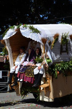 Cagliari, Sardunya 05.01.2019: Aziz Efisio dini geçit töreni