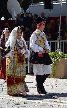 Cagliari, Sardunya 05.01.2019: Aziz Efisio dini geçit töreni