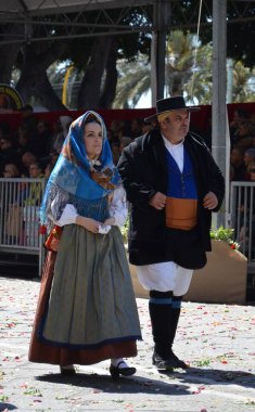 Cagliari, Sardunya 05.01.2019: Aziz Efisio dini geçit töreni