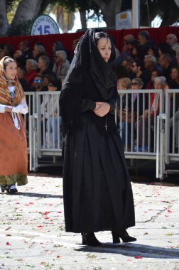 Cagliari, Sardunya 05.01.2019: Aziz Efisio dini geçit töreni