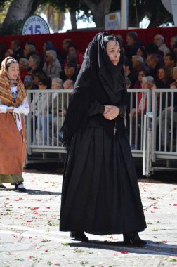 Cagliari, Sardunya 05.01.2019: Aziz Efisio dini geçit töreni