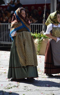 Cagliari, Sardunya 05.01.2019: Aziz Efisio dini geçit töreni