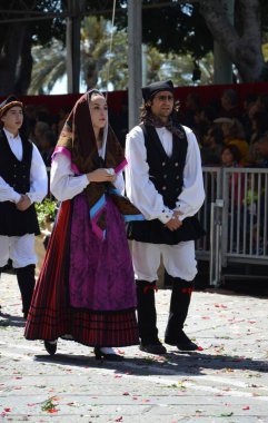 Cagliari, Sardunya 05.01.2019: Aziz Efisio dini geçit töreni