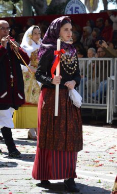 Cagliari, Sardunya 05.01.2019: Aziz Efisio dini geçit töreni