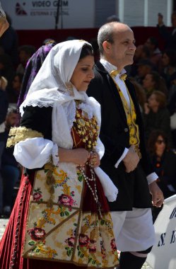 Cagliari, Sardunya 05.01.2019: Aziz Efisio dini geçit töreni