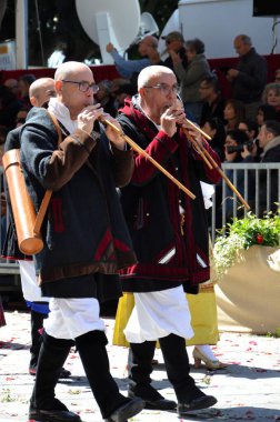 Cagliari, Sardunya 05.01.2019: Aziz Efisio dini geçit töreni