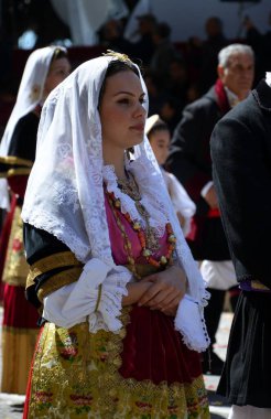 Cagliari, Sardunya 05.01.2019: Aziz Efisio dini geçit töreni