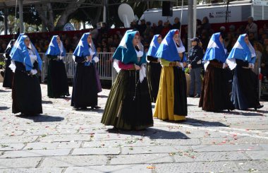 Cagliari, Sardunya 05.01.2019: Aziz Efisio dini geçit töreni