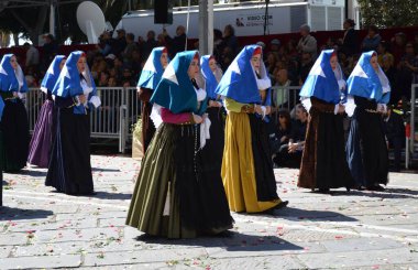 Cagliari, Sardunya 05.01.2019: Aziz Efisio dini geçit töreni