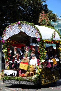 Cagliari, Sardunya 05.01.2019: Aziz Efisio dini geçit töreni