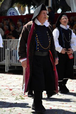 Cagliari, Sardunya 05.01.2019: Aziz Efisio dini geçit töreni