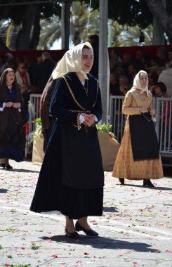 Cagliari, Sardunya 05.01.2019: Aziz Efisio dini geçit töreni