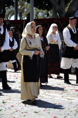 Cagliari, Sardunya 05.01.2019: Aziz Efisio dini geçit töreni