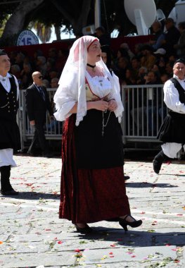 Cagliari, Sardunya 05.01.2019: Aziz Efisio dini geçit töreni