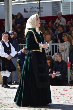 Cagliari, Sardunya 05.01.2019: Aziz Efisio dini geçit töreni