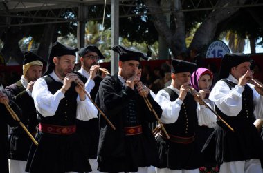 Cagliari, Sardunya 05.01.2019: Aziz Efisio dini geçit töreni