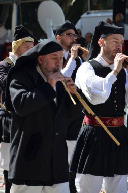 Cagliari, Sardunya 05.01.2019: Aziz Efisio dini geçit töreni