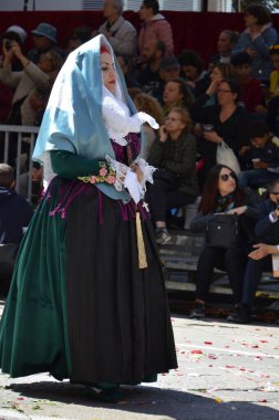 Cagliari, Sardunya 05.01.2019: Aziz Efisio dini geçit töreni