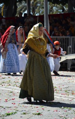 Cagliari, Sardunya 05.01.2019: Aziz Efisio dini geçit töreni