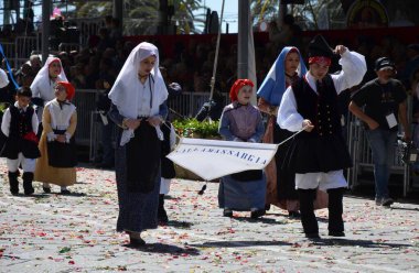 Cagliari, Sardunya 05.01.2019: Aziz Efisio dini geçit töreni