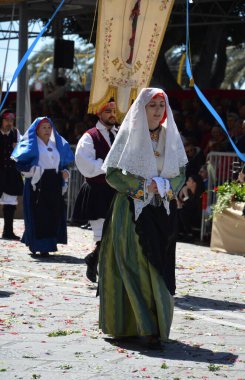 Cagliari, Sardunya 05.01.2019: Aziz Efisio dini geçit töreni