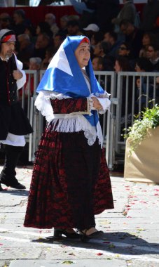 Cagliari, Sardunya 05.01.2019: Aziz Efisio dini geçit töreni