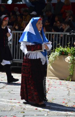 Cagliari, Sardunya 05.01.2019: Aziz Efisio dini geçit töreni