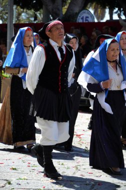 Cagliari, Sardunya 05.01.2019: Aziz Efisio dini geçit töreni