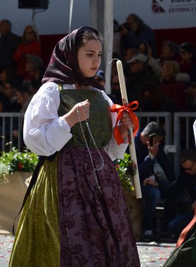 Cagliari, Sardunya 05.01.2019: Aziz Efisio dini geçit töreni